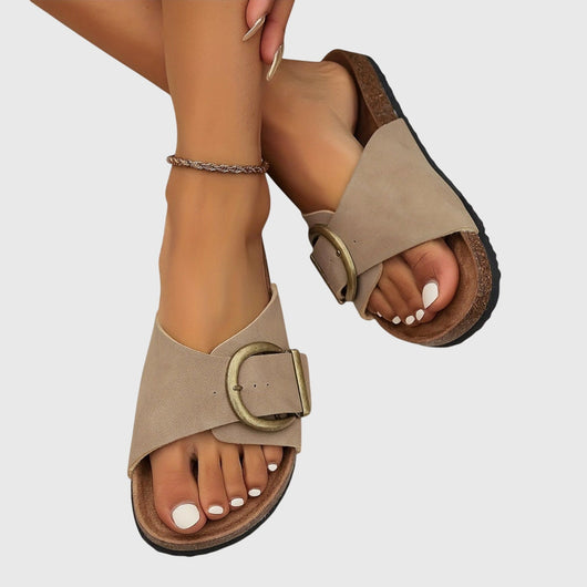 Frieda | Casual dames instapsandalen met gesp