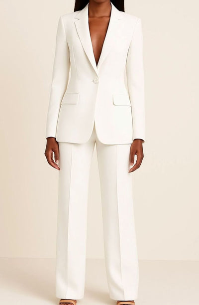 Hannah | Elegant dames pak met blazer met één knoop en broek