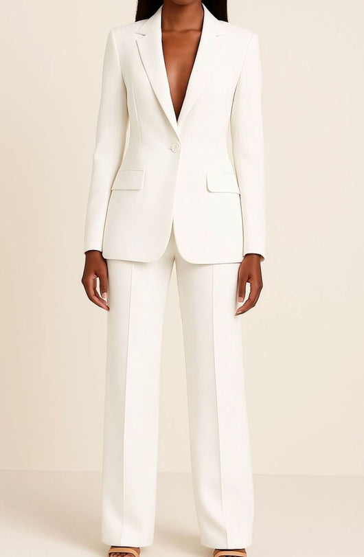 Hannah | Elegant dames pak met blazer met één knoop en broek