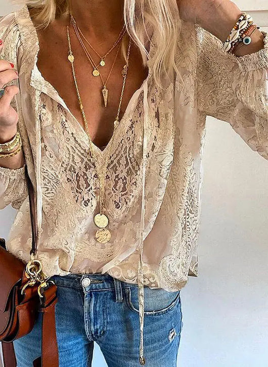 Tamara | Elegante dames boho-blouse met V-hals