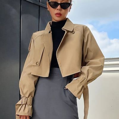 Irina | Korte dames trenchcoat in high-fashion stijl