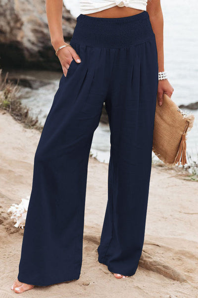 Johanna | Dames broek met hoge taille en wijde pijp