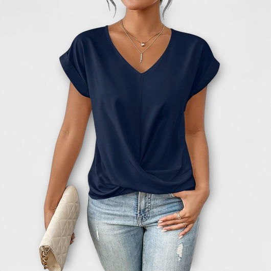 Carlinda elegante top met V-hals