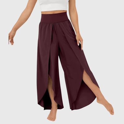 Magdalena | Wijde dames boho broek met split