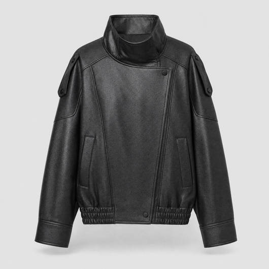 Camden oversized bomberjack van kunstleer