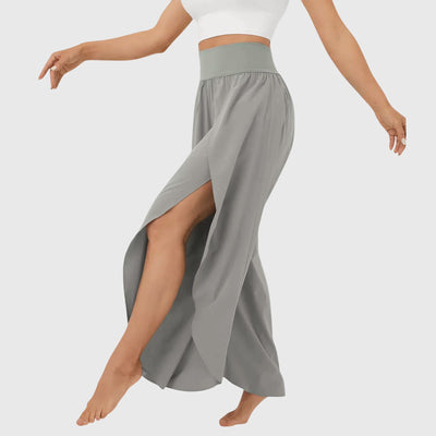 Magdalena | Wijde dames boho broek met split