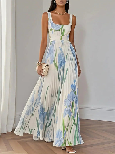 Brooklyn | Vloeiende boho A-lijnjurk met bloemenprint