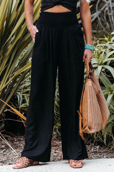Johanna | Dames broek met hoge taille en wijde pijp