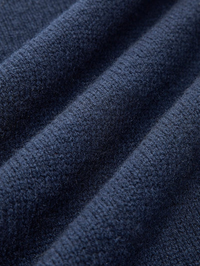 Amelie | Dames 2-in-1 gebreide trui met denimkraag en metalen knopen