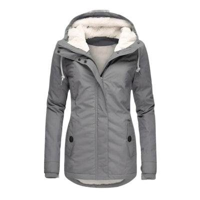 Annika | Dames allweer parka met sherpavoering en capuchon, waterafstotend
