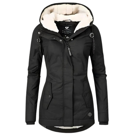 Annika | Dames allweer parka met sherpavoering en capuchon, waterafstotend