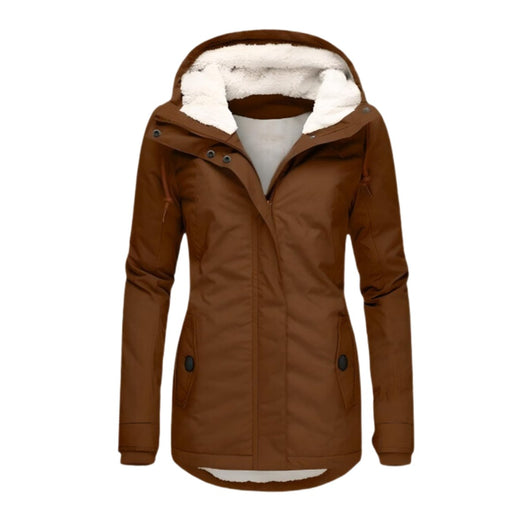 Annika | Dames allweer parka met sherpavoering en capuchon, waterafstotend