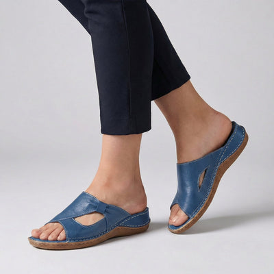 Elisabeth | Comfortabele platte dames muiltjes met cut-outdetail