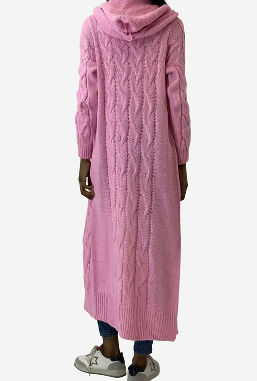 Clara | Lang dames vest met capuchon van katoenmix