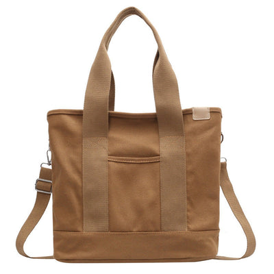 Mia | Multifunctionele dames canvas shopper met schouderband