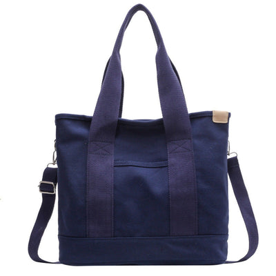 Mia | Multifunctionele dames canvas shopper met schouderband