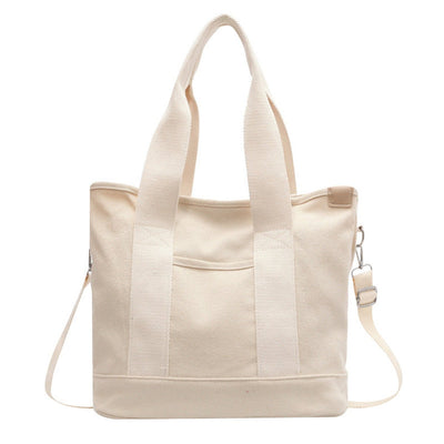 Mia | Multifunctionele dames canvas shopper met schouderband