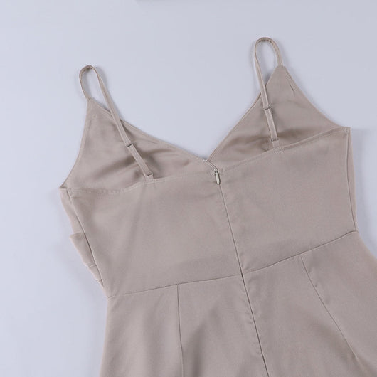 Marlene | Elegante dames maxi cocktailjurk met V-hals en split