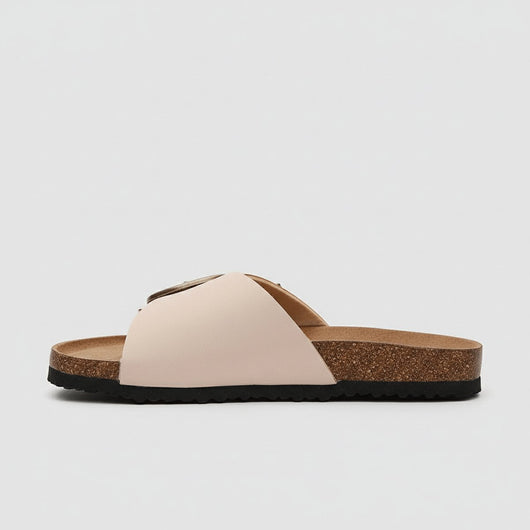 Katharina | Comfortabele platte dames sandalen met brede band en gesp