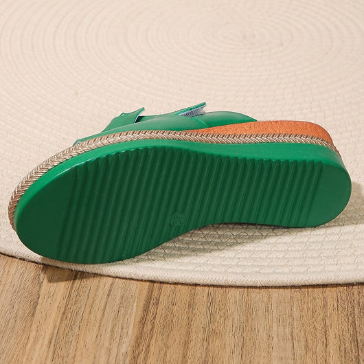 Clara | Comfortabele dames sandalen met sleehak, klittenband en open neus