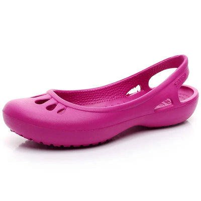 Elisabeth | Comfortabele lichte dames jellysandalen met slingback en uitsnijdingen