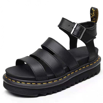 Hannah | Comfortabele dames plateausandalen met bandjes en gesp