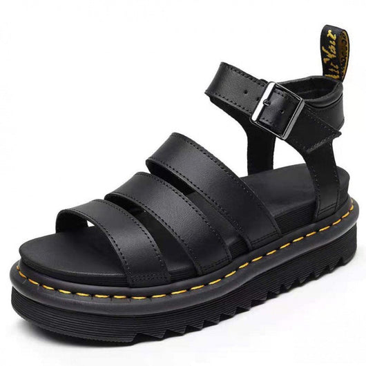 Hannah | Comfortabele dames plateausandalen met bandjes en gesp