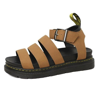 Hannah | Comfortabele dames plateausandalen met bandjes en gesp