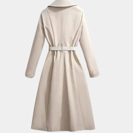 Mia | Elegante klassieke dames trenchcoat met ceintuur in midilengte