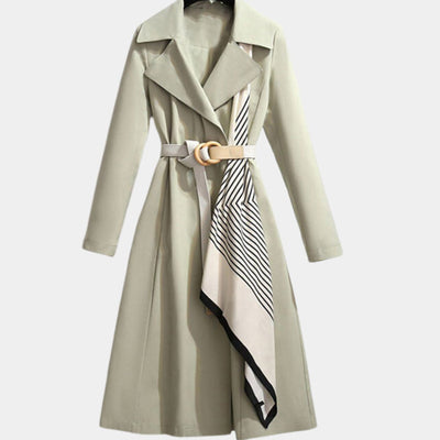 Mia | Elegante klassieke dames trenchcoat met ceintuur in midilengte