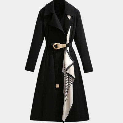 Mia | Elegante klassieke dames trenchcoat met ceintuur in midilengte