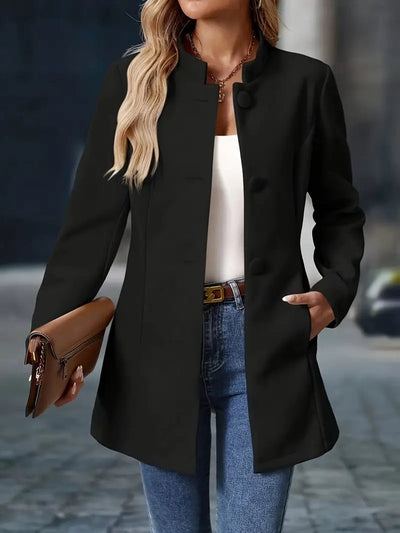 Marie | Elegante getailleerde dames blazer met opstaande kraag