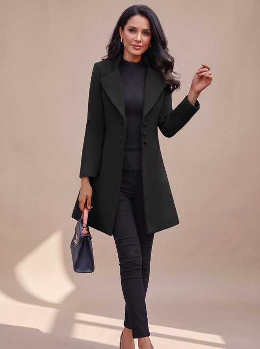 Hannah | Elegante getailleerde dames trenchcoat met reverskraag