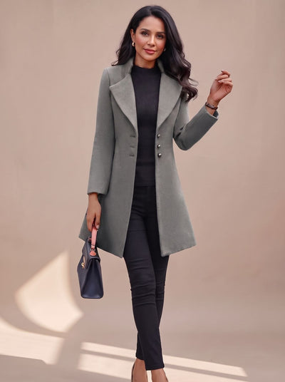 Hannah | Elegante getailleerde dames trenchcoat met reverskraag