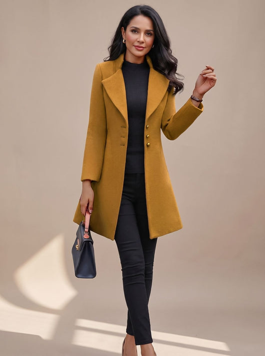Hannah | Elegante getailleerde dames trenchcoat met reverskraag