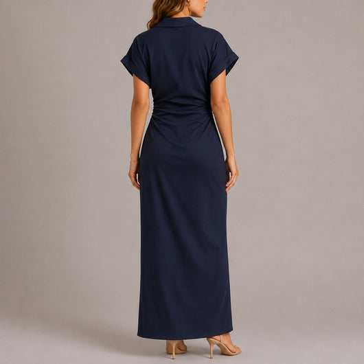 Sophie | Figuuraccentuerende dames maxi blousejurk voor bruiloftsgasten
