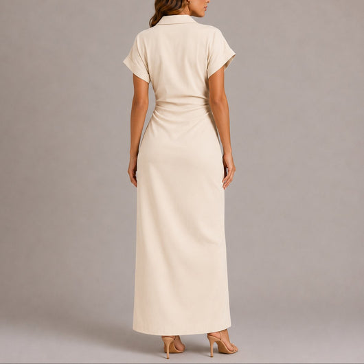 Sophie | Figuuraccentuerende dames maxi blousejurk voor bruiloftsgasten
