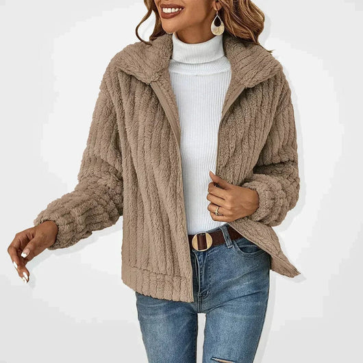 Frieda | Donzig oversized dames vest met rits