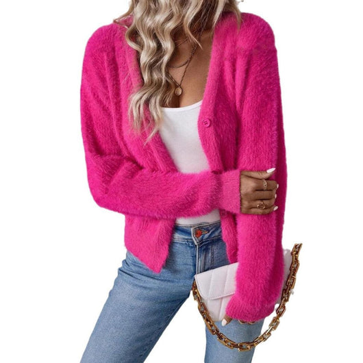 Marie | Donzig dames gebreid vest met V-hals en knoopsluiting