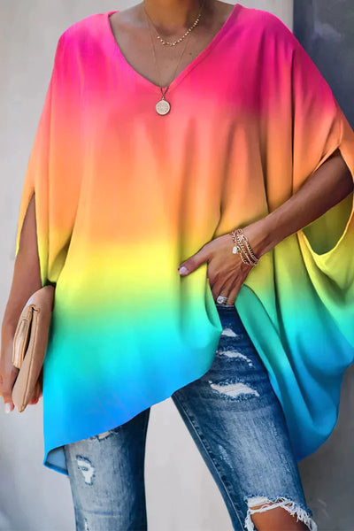 Clara | Oversized dames tuniek met vleermuismouwen en V-hals