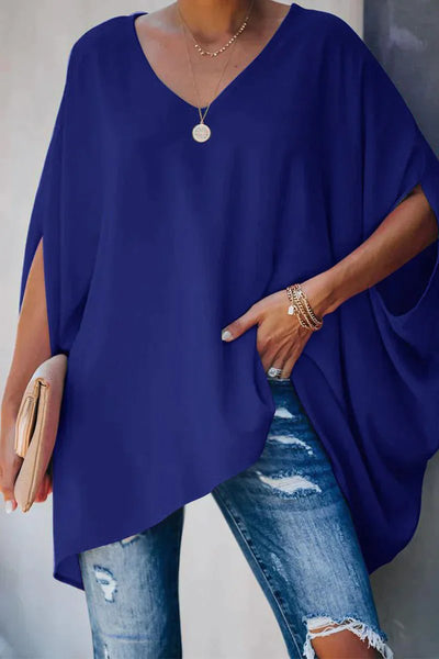 Clara | Oversized dames tuniek met vleermuismouwen en V-hals