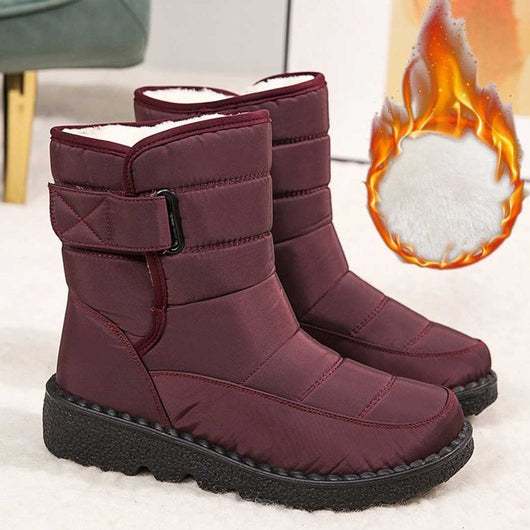 Marie | Gevoerde waterdichte dames kniehoge winterlaarzen, antislip