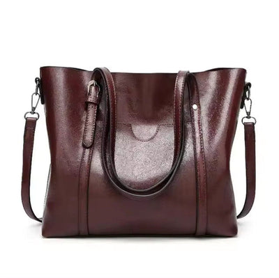 Katharina | Ruime dames schoudertas van imitatieleer met crossbodyband