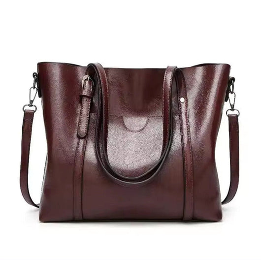 Katharina | Ruime dames schoudertas van imitatieleer met crossbodyband