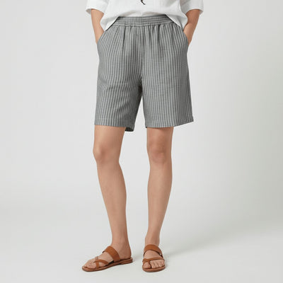 Clara | Dames gestreepte zomershort met relaxed fit en elastische band