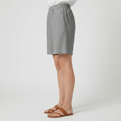 Clara | Dames gestreepte zomershort met relaxed fit en elastische band