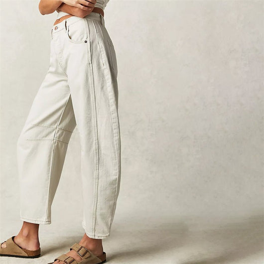 Elisabeth | Dames barrel-leg jeans met hoge taille en relaxed fit
