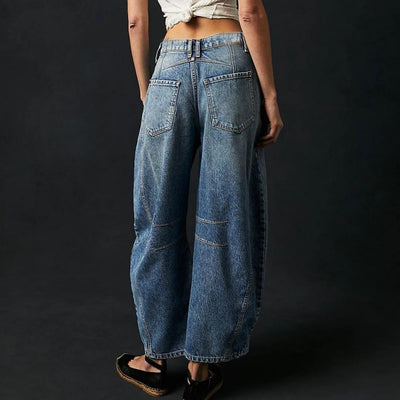 Elisabeth | Dames barrel-leg jeans met hoge taille en relaxed fit