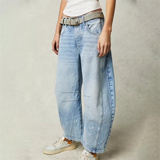Elisabeth | Dames barrel-leg jeans met hoge taille en relaxed fit