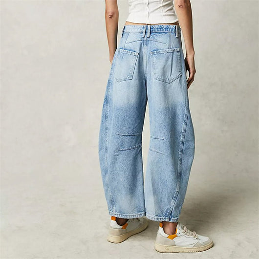 Elisabeth | Dames barrel-leg jeans met hoge taille en relaxed fit